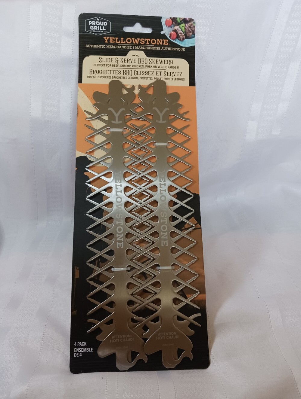 Yellowstone Slide and Serve BBQ Skewers From Proud Grill One Set NWT